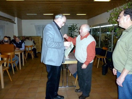 JHV 2012  Ehrung fr 40 Jahre Mitgliedschaft.